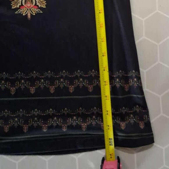 ETCYY NEW womens Classic Embellished Tank Top Blouse SIZE MEDIUM Black Multi - Picture 9 of 9